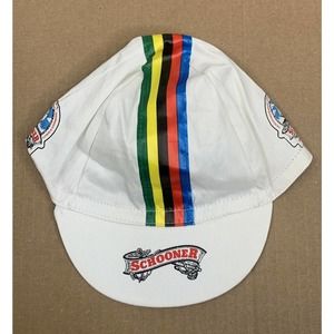 Vintage Schooner Striped Cotton Cycling Cap Hat OS